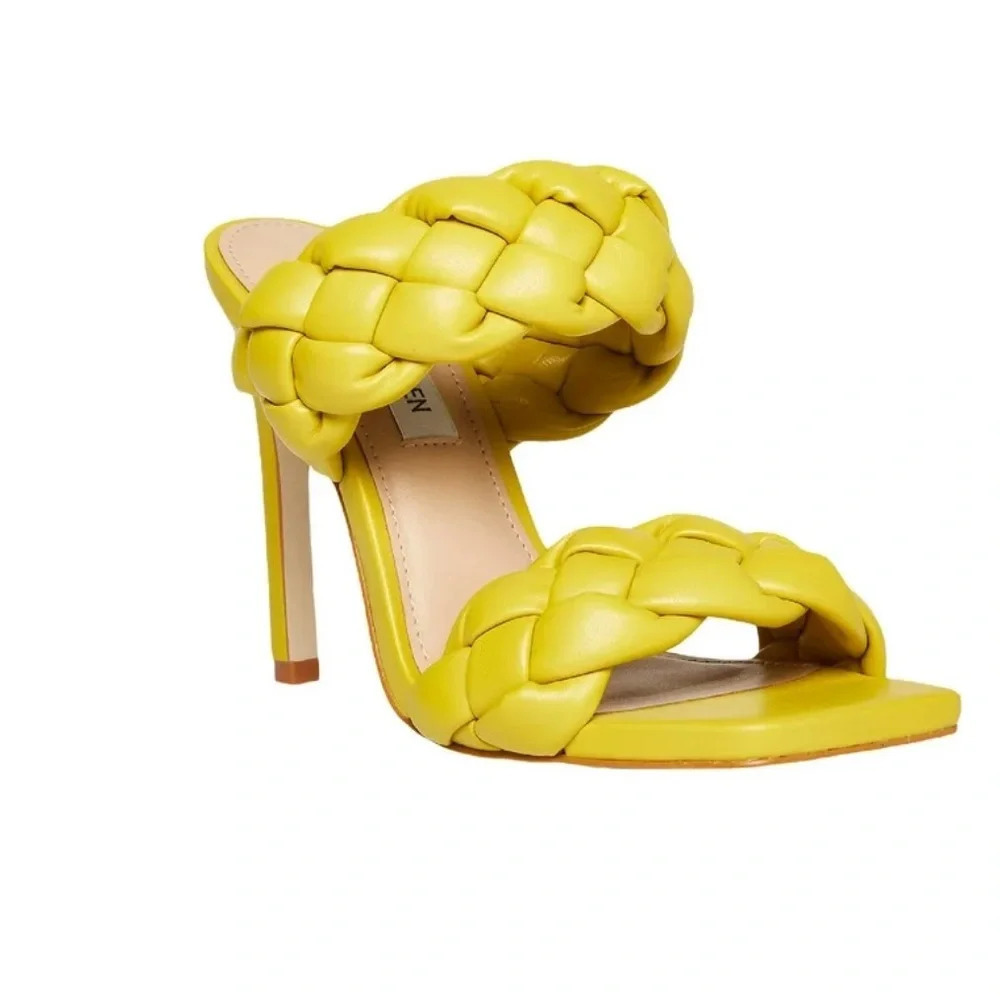 NWT Steve Madden Kenley Heeled Sandal in Citron Sz 7.5